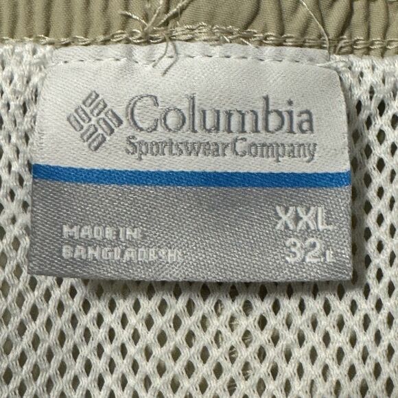 Columbia Mens XXL Convertible Pants Beige Outdoor Hiking PFG Omni-Shade 41x32 - Picture 9 of 9